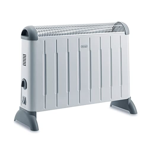 De'Longhi Hcm2030 Termoconvettore Elettrico, Silenzioso, 3 Livelli Di Potenza, Manopola Intuitiva, Per Ambienti Fino A 60M³, Maniglia, Funzione Antige