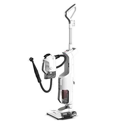 Polti Vaporetto 3 Clean, Scopa A Vapore E Aspirapolvere Senza Sacco Con Pulitore A Vapore Portatile, 3 In 1, 12 Accessori In Dotazione, 1800 Watt, Bia