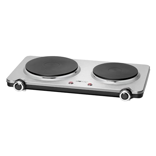 Clatronic Dkp 3668 E Black Stainless Steel Countertop Sealed Plate 2 Zone(S)