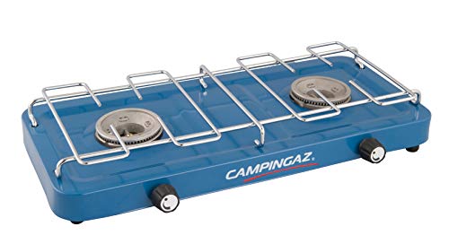 Campingaz Base Camp, Varie Possibilità Di Cottura Con 2 Piastre, Fornello A Gas A 2 Fiamme A Potenza 2 X 1600 Watt, Unisex Adulto, Blu, Taglia Unica