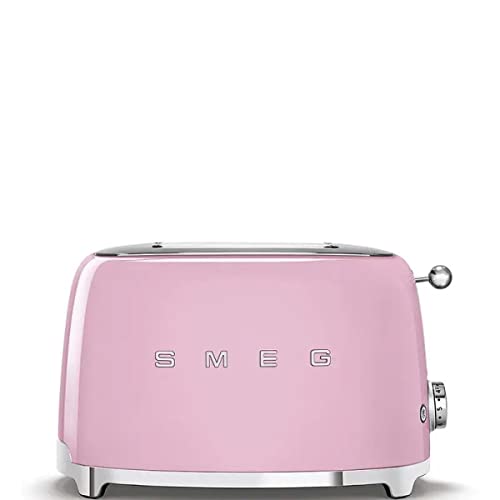 Smeg, Tostapane 2X2 Tsf01Pkeu, 2 Scomparti Da 36Mm, 6 Livelli Di Doratura, Funzione Riscaldamento, Scongelamento E Bagel, Espulsione Automatica Del Pa