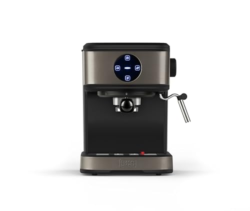Black + Decker Bxco850E - Macchina Da Caffè Espresso, 20Bar, 850W, 1,5L, Acciao Inox