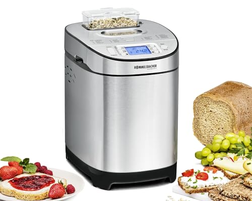 Rommelsbacher Ba 550 Macchina Per Il Pane Con Scomparto Per Ingredienti W, Acciaio Inox Nero