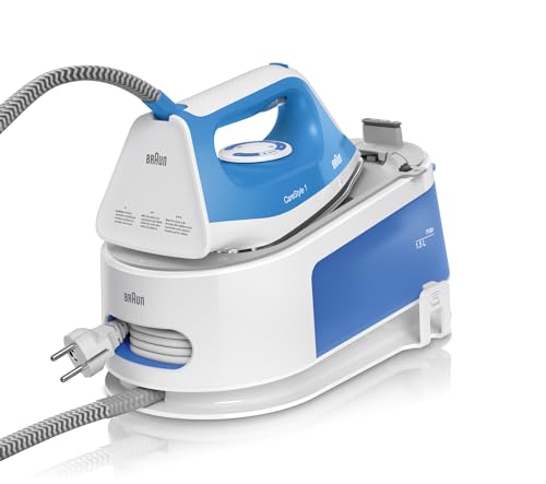 Braun Carestyle1 Is1012Bl, Ferro Generatore Di Vapore, Carica Continua, Termostato Regolabile, Tanica 1,5L, Autospegnimento, Sistema Sicurezza,Bianco/