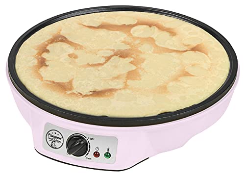 Bestron Crepiera Elettrica, Macchina Per Crêpes Dal Design Retrò, Per Crêpes Con Ø 30 Cm, Incl. Spargitore Di Pastella E Giratorta, Con Rivestimento A