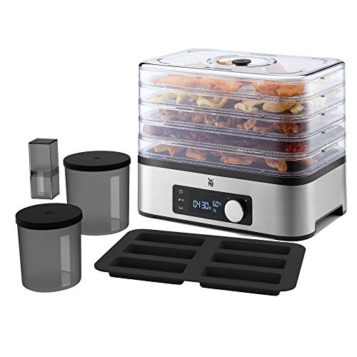 Wmf Kitchenminis Essiccatore Compatto Snack To Go, In Acciaio Cromargan Con 5 Griglie Di Essicazione In Tritan, Sistema Silenzioso, Essicatore Con Dis