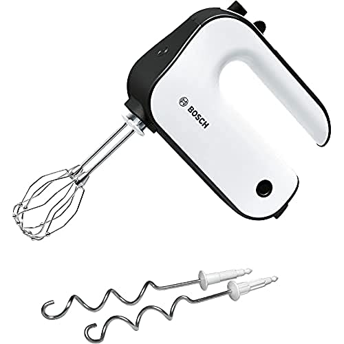 Bosch Styline - Sbattitore Elettrico, 450 W, 5 Velocità E Turbo, Fruste Finecreamer In Acciaio Inox Per Impasti Leggeri E Ganci In Acciaio Inox Per Im