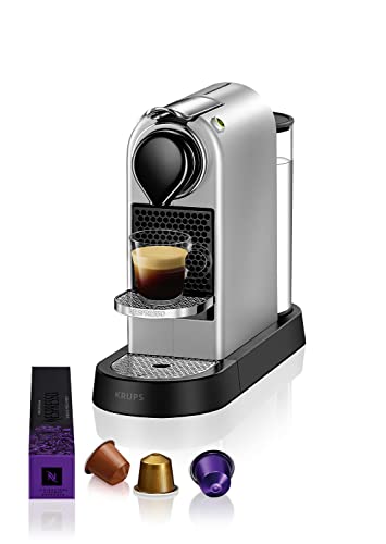 Krups Nespresso Citiz Xn741B, Macchina Da Caffè, Sistema Capsule Nespresso, Serbatoio Acqua 1L, Silver