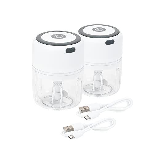 Genius Choptastic Pro - Tritatutto Multiuso, 2 Pezzi, 30 Watt, Capacità 300 Ml, Tritatutto Elettrico Per Frutta, Verdura, Formaggio, Noci E Alimenti P