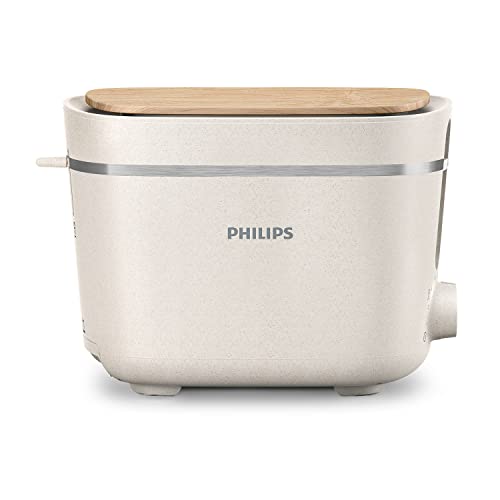 Philips Domestic Appliances Conscious Collection Tostapane Biologico, 100 Per Cento Plastica Riciclata, 8 Livelli Di Abbronzatura, Crema, Hd2640/10, B