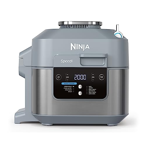 Ninja Speedi Pentola Elettrica Rapida 10 In 1, Friggitrice Ad Aria, 5,7 L, Pasti Per 4 In 15 Minuti, Frittura Ad Aria E Cottura Al Vapore, Regali Orig