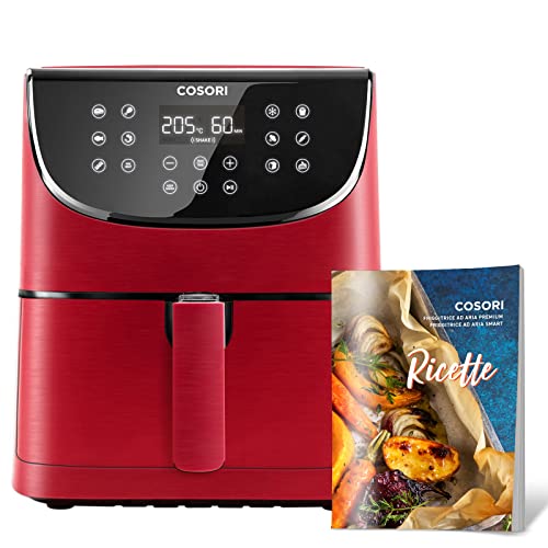 Cosori Friggitrice Senza Olio Da 5,5 L, Friggitrice Ad Aria Calda Con 11 Programmi, 100 Ricette In Spagnolo, Con Funzione Keep Warm, Touch Screen A Le