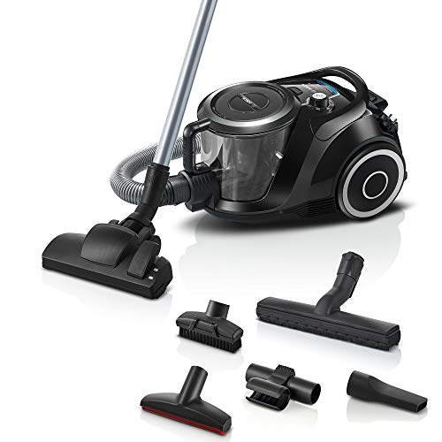 Bosch Hausgeräte Bgc41Xsil, Aspirapolvere Senza Sacco Serie 6, Nero, Bagaglio Per Bambini, One Size