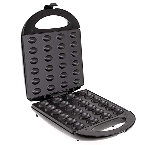 Mesko Ms3041 Waffle Maker, Biscottiera Elettrica Per Dolci Fare Con Forma Di Noci, Per Ripieni Di Crema 24 Metà Di Biscotti, 1600W Cotti In 2 Minuti,