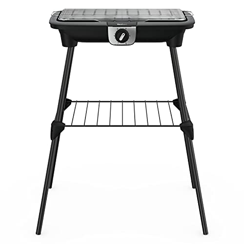 Tefal Easygrill Xxl Barbecue Elettrico Con Gambe, Ampia Superficie, Riscaldamento Rapido, Termostato Regolabile, Cottura Simultanea, Uso Interno Ed Es