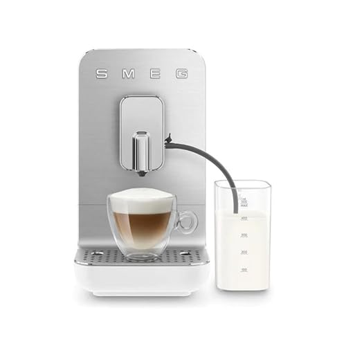 Smeg, Macchina Da Caffè Espresso Automatica Bcc13Whmeu, Sistema Latte, Macinacaffè Integrato, Sistema Thermoblock, 1,4 L, Cassetto Raccogligocce Rimov