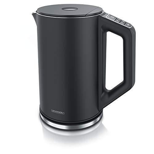 Arendo - Bollitore Acqua Elettrico Da 1.5L 2200W - Eco Controllo Temperatura - Temperatura Regolabile 40-100°C - Parete Doppia - In Acciaio Inossidabi