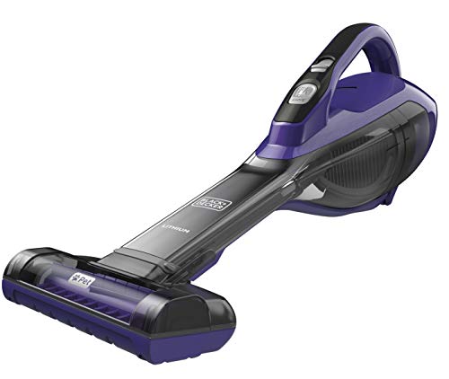 Black+Decker Dva325Jp07-Qw Aspirabriciole Senza Fili A Batteria Litio Bocchetta Aspirante Ed Estendibile, Capacità 500 Ml, 21W, Nero Porpora