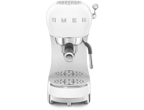 Smeg, Macchina Da Caffè Espresso Manuale Ecf02Wheu, Made In Italy, Cappuccino System, Thermoblock, Tazze Grandi E Funzione Caffè Doppio, Made In Italy