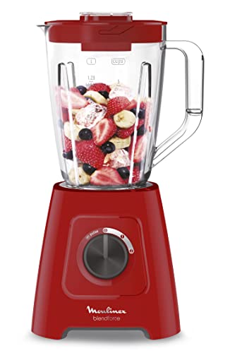 Moulinex Frullatore Blendforce, 600 W, 2 Velocità+Funzione Pulse, Capacità Totale 2 L, Sistema Smart Lock, Facile Pulizia, Raffreddamento Ad Aria, Mis