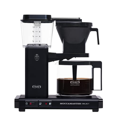 Moccamaster Kbg Select, Macchina Da Caffè, Macchina Da Caffè Con Filtro, Retrò, Nero Opaco, 1,25 L