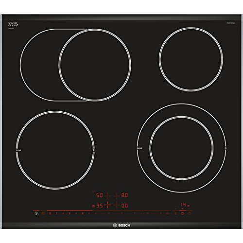 Bosch Serie 8 Pkn675Dp1D Piano Cottura Nero, Acciaio Inossidabile Incasso Ceramica