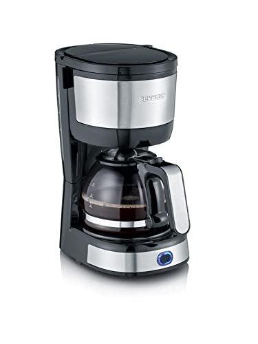 Severin Macchina Caffè, Fino A 4 Tazze, Macchina Da Caffè Con Filtro Oscillante, Macchinetta Caffè Con Filtro Permanente Lavabile, Piastra Riscaldante