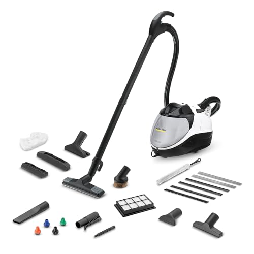 Pulitore A Vapore Con Aspirazione Kärcher Sv 7, Pressione: 4 Bar, Regolazione Aspirazione E Portata, Filtro Multi-Stage, Doppio Serbatoio, Kit Pavimen