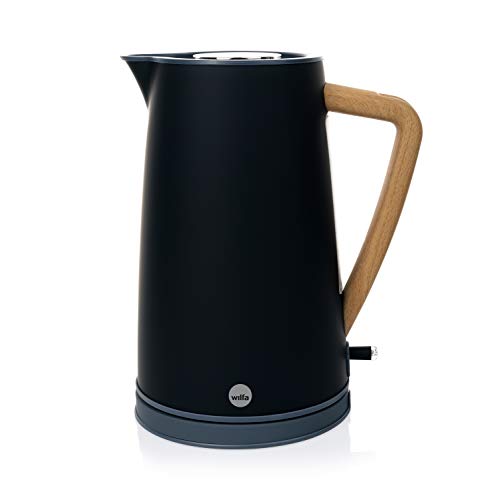 Wilfa Spring Bollitore - 1,7 Litri Di Capacità, 2000 Watt, Indicazione Livello Dell’Acqua Sull’Esterno, Colore Nero