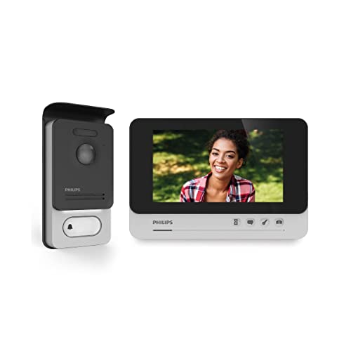 Philips 531019 Videocitofono Con Schermo Ampio, Nero 7 "