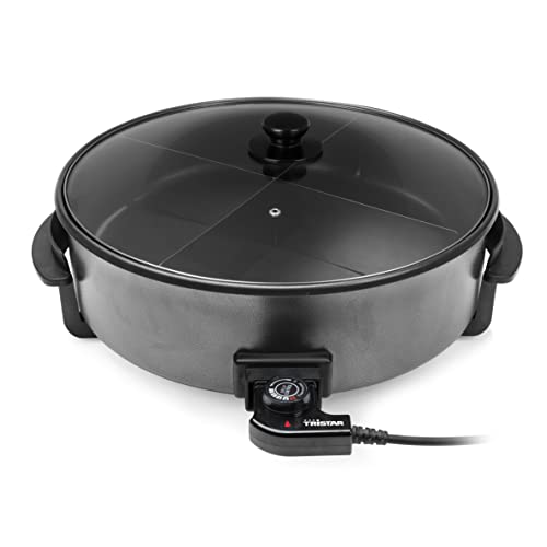 Tristar Padella Multifunzione - 7,5 L, Diametro 40 Cm, Termostato Regolabile, Rivestimento Antiaderente, 1500 Watt, Pz-9145 || Lunghezza Cavo 1 M