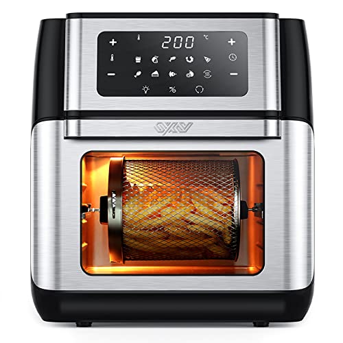 Innsky Friggitrice Ad Aria 10 Litri, 10 In 1 Forno Ad Aria Calda Con Led Touch Screen, Friggitrice Senza Olio Da 1500W, Friggere, Griglia, Forno, Arro