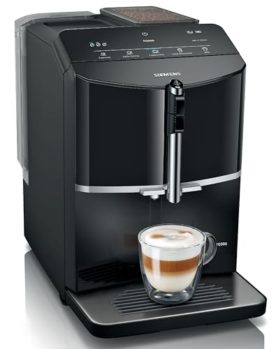 Siemens Macchina Da Caffè Eq300 Tf301E19, Per Molte Specialità Di Caffè, Montalatte, Macina In Ceramica, Funzione Onetouch, 1300 W, Colore Nero