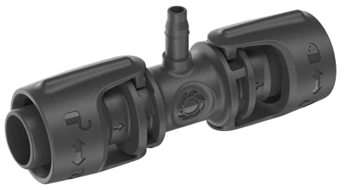 Gardena Micro-Drip-System Raccordo Di Riduzione A T: Pratico Raccordo A T Per Passare Da Un Tubo Da 13 Mm A Uno Da 4,6 Mm, Tecnica Di Collegamento Qui