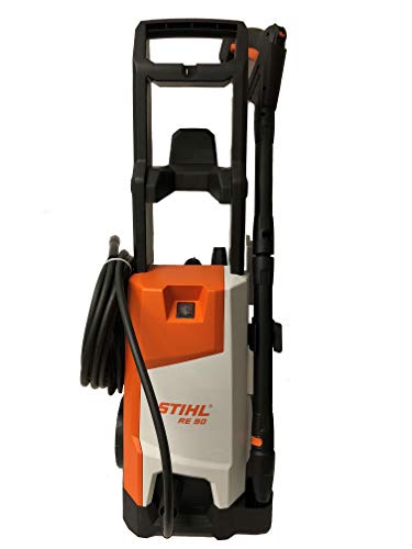 Stihl Re 90 Idropulitrice, 10-100Bar, 520L/H, Peso 9.6Kg, Set Per Spruzzatura E Ugello Rotativo E Piatto. Con Tubo Lunghezza 6M.