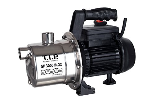 T.I.P. 30111 Pompa Da Giardino In Acciaio Inox Gp 3000 Inox, Portata Fino A 2.950 L/H, (L X P X A) 350 X 175 X 265 Mm
