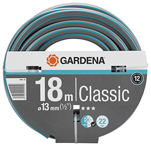 Gardena Classic 13 Mm (1/2 Pollice), 18 M: Tubo Da Giardino Universale In Robusta Trama Incrociata, Pressione Di Scoppio Di 22 Bar, Resistente Ai Ragg