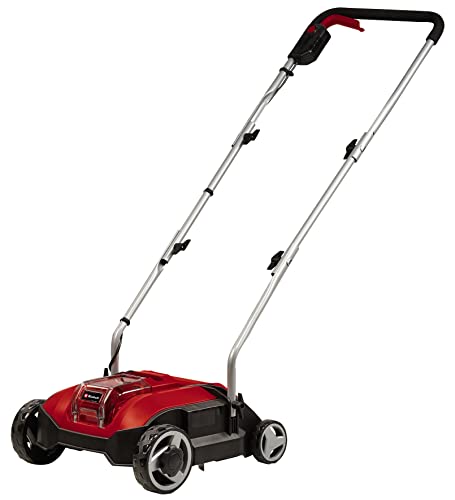Einhell Power X-Change - Scarificatore Senza Fili Da 18 V, Motore Senza Spazzole, Larghezza Di 28 Cm, 3 Profondità Di Lavoro, Per Prati E Giardini - R