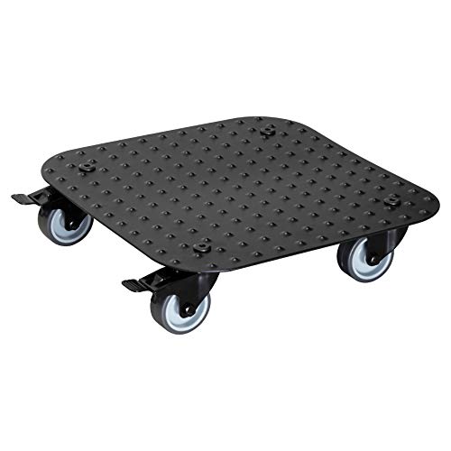 Wagner Carrello Per Piante Alaska 29 X 29 X 7,5 Cm I Carrello Per Fiori Per Interni Ed Esterni I Portavaso In Alluminio Nero Con Ruote I 2 Ruote Con F