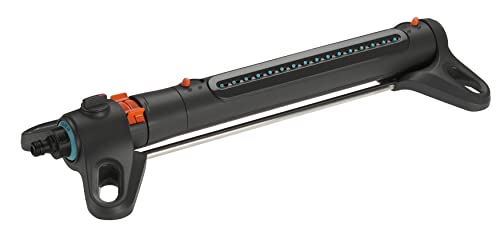 Gardena Irrigatore Oscillante Aquazoom M: Irrigatore Per L’Irrigazione Di Superfici Da 9-250 M², Gittata 3-18 M, Larghezza Del Getto 3-14 M, Filtro Me