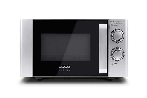 Caso Mg 20 Ecostyle Ceramic - Forno A Microonde Con Grill, Superficie Utile Più Ampia Grazie Al Fondo Casotek, 20 Litri, Cottura A Due Livelli