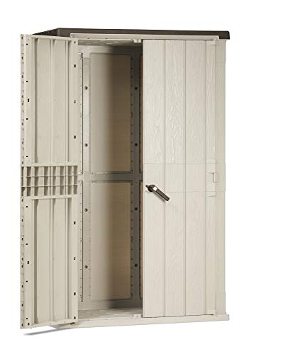 Toomax Baule High Stora Way, Da Esterni, Portattrezzi, In Polipropilene Riciclato Con Effetto Legno, 1670L, Art. 091, Grigio Talpa/Antracite