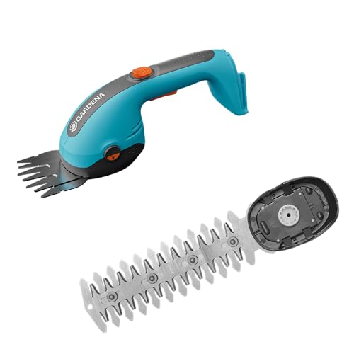 Gardena Trimmer Erba E Arbusti Powercut 20/18 V P4A Solo Ricaricabile: Larghezza Taglio Lama Erba E Bosso 8Cm, Lama Arbusti 20Cm, Facile Sostituzione 