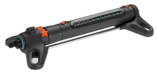 Gardena Irrigatore Oscillante Aquazoom S: Irrigatore Per L’Irrigazione Di Superfici Da 9-150 M², Gittata 3-15 M, Larghezza Del Getto 3-10 M, Filtro Me