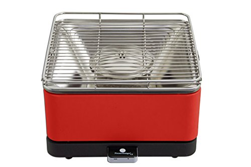Feuerdesign Teide Grill E Pinza Per Barbecue, Dimensioni 34 X 34 Cm, Acciaio Inossidabile, Rosso