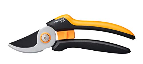 Fiskars Forbici Da Potatura Con Lame Bypass L, Solid, P341, Per Rami Freschi E Ramoscelli, Rivestimento Antiaderente, Lame In Acciaio Inox, Lunghezza: