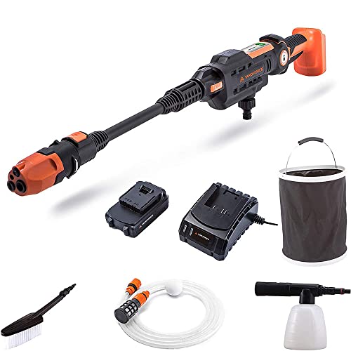 Yard Force 20V Aquajet Idropulitrice - Con Batteria Da 20 V / 2,5 Ah, Caricatore Rapido, Max. 22 Bar