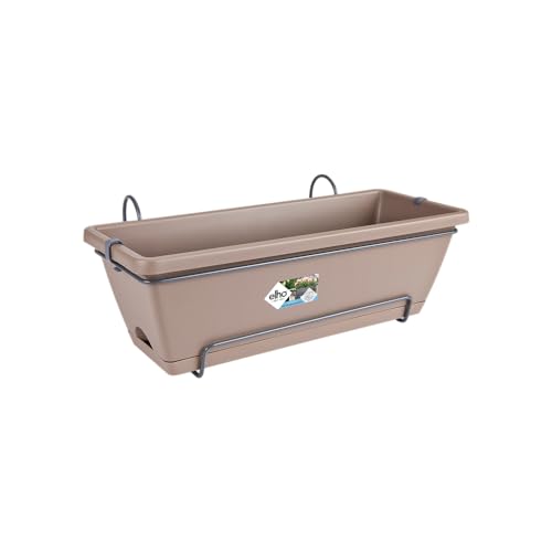 Elho Barcelona Allin1 50Cm 50 - Fioriera Per Balcone E Esterno - Ø 49.5 X H 18.5 - Taupe