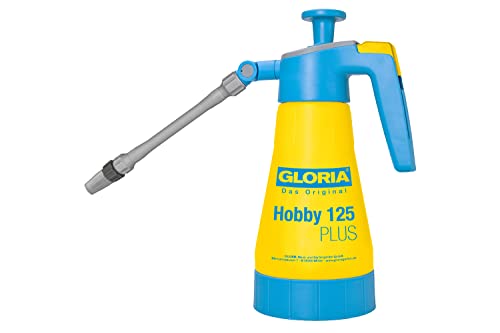 Gloria Spruzzatore A Pressione Hobby 125 Plus, 1,25 L, Siringa Da Giardino, Per L'Applicazione Di Acido Acetico, Resistente Agli Acidi, Ugello Girevol