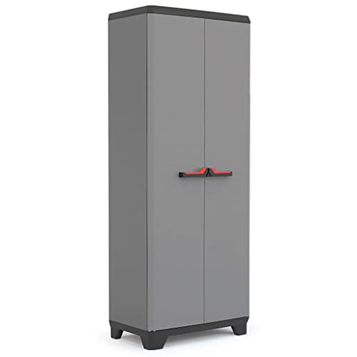 Keter Armadio Portascope Stilo, 3 Ripiani Regolabili, Grigio Scuro/Nero, 68 X 39 X 173 H Cm